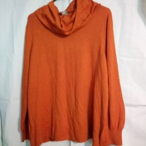 NWT'S! BEAUTIFUL CHICO'S COWL NECK SWEATER, SIZE 3, (16-18), $22